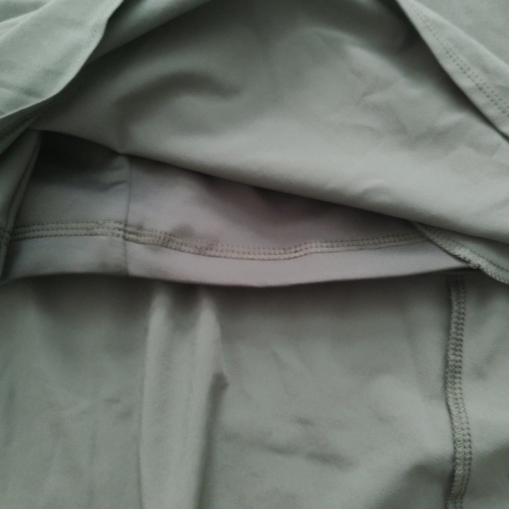 Unbranded Sage Green Athletic Skort with Built-in Liner Performance Stretch 16in